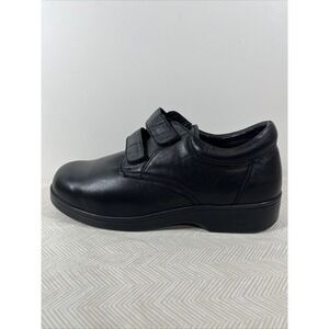APEX 2 Strap Orthotic Walking Shoes Mens Sz 12.5 B (11.5x 4")‎ Black Leather